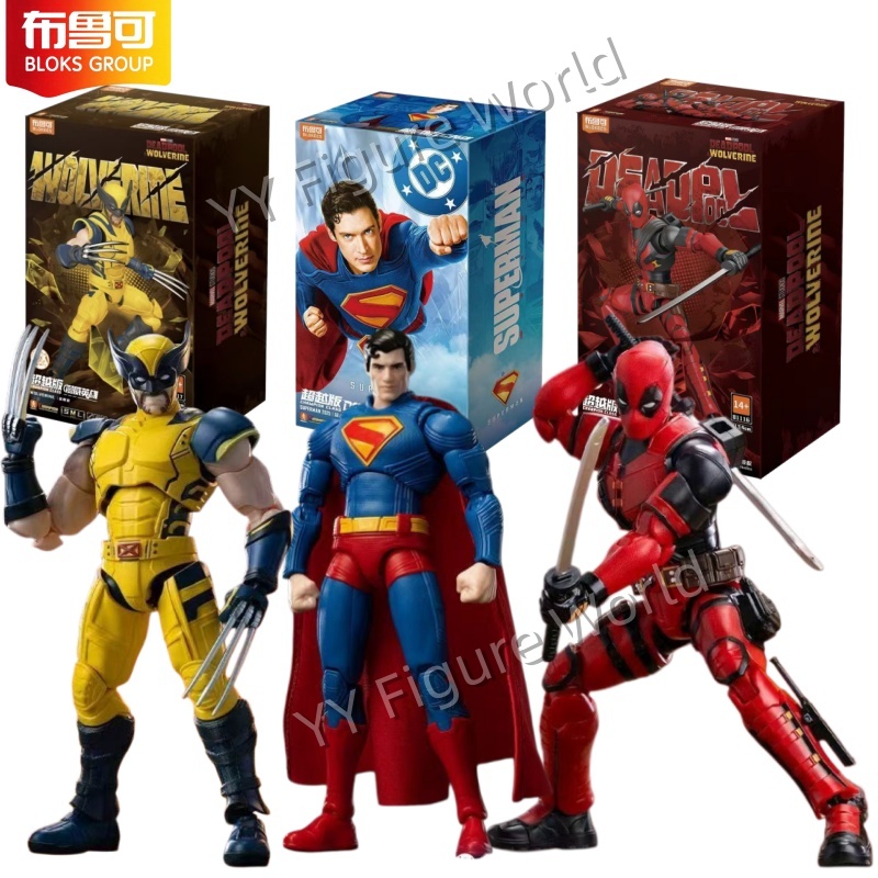 Model Kit Action Figure - Blokees Marvel Deadpool Wolverine And Dc
