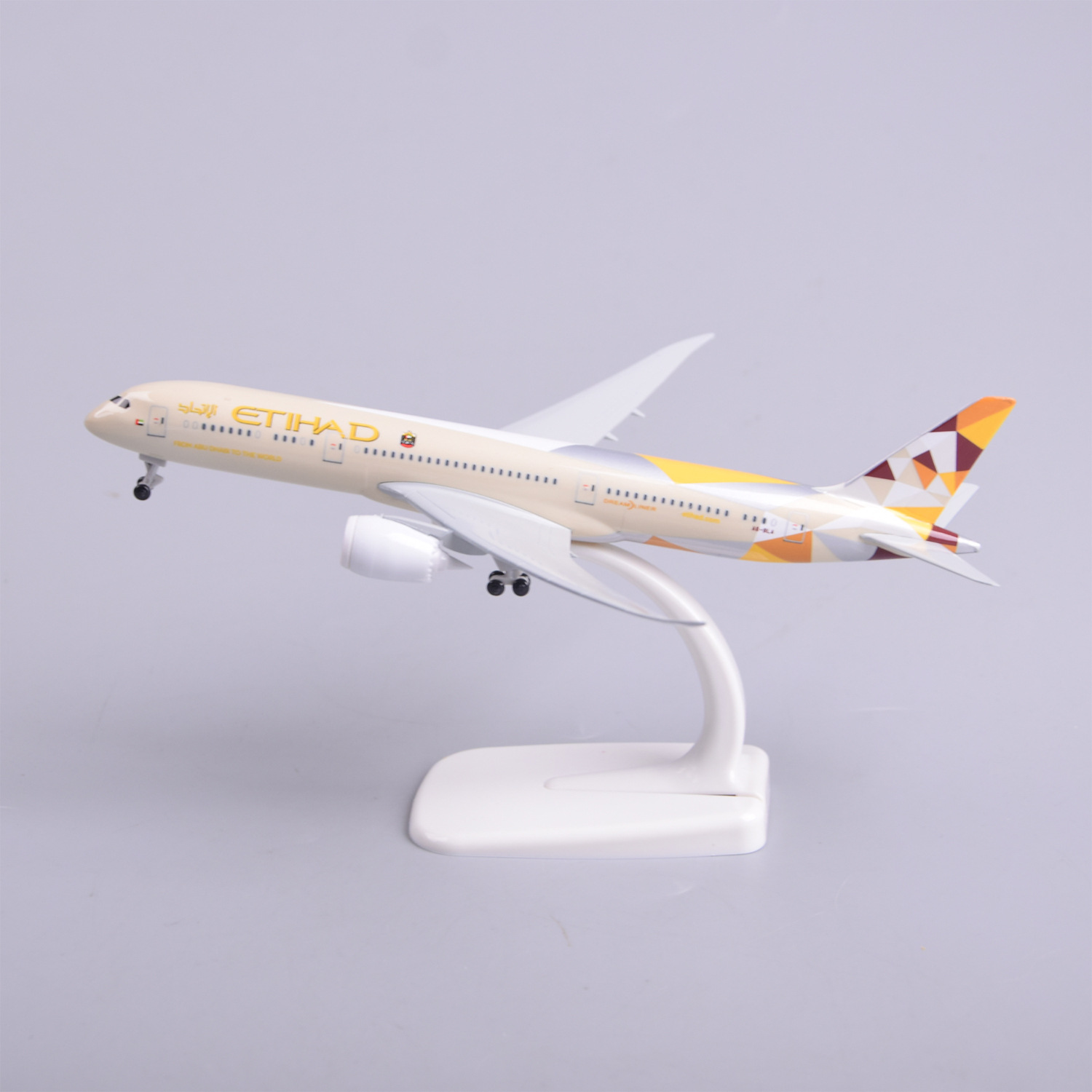 Model Kit Plane - 1/300 Scale 20cm Etihad B787 Diecast
