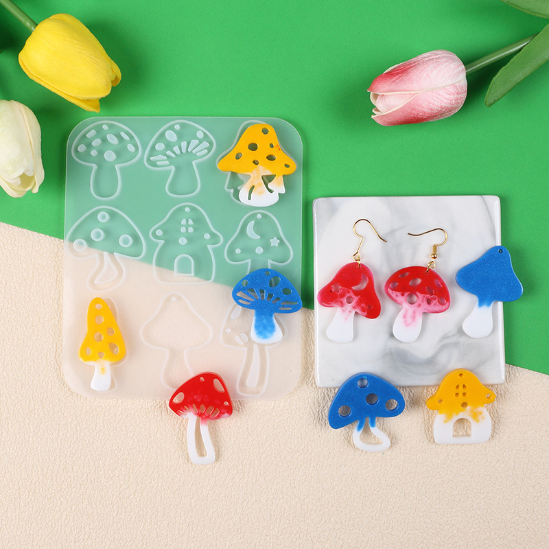 Multi Style Mushrooms Earring  - огляд і ціна Model Kit Resin