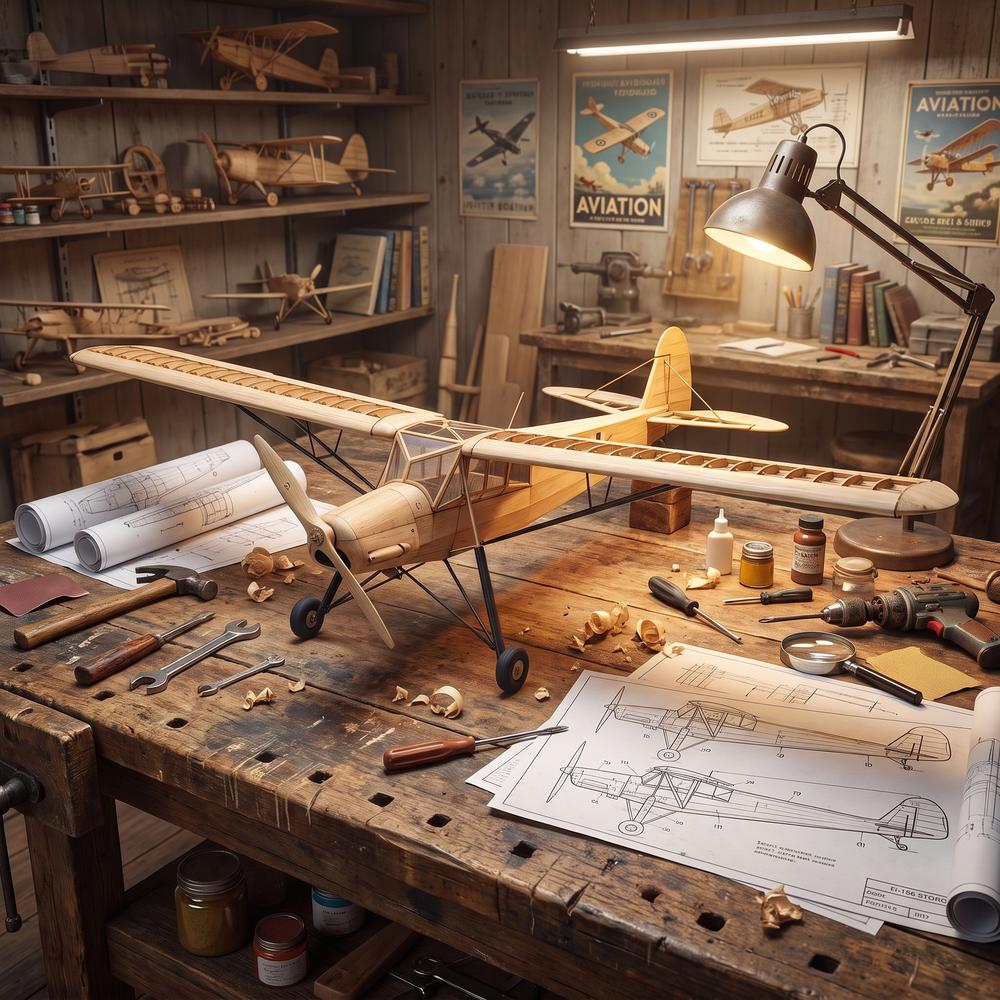 FI-156 500mm Vintage Balsa Woo - огляд і ціна Model Kit Plane
