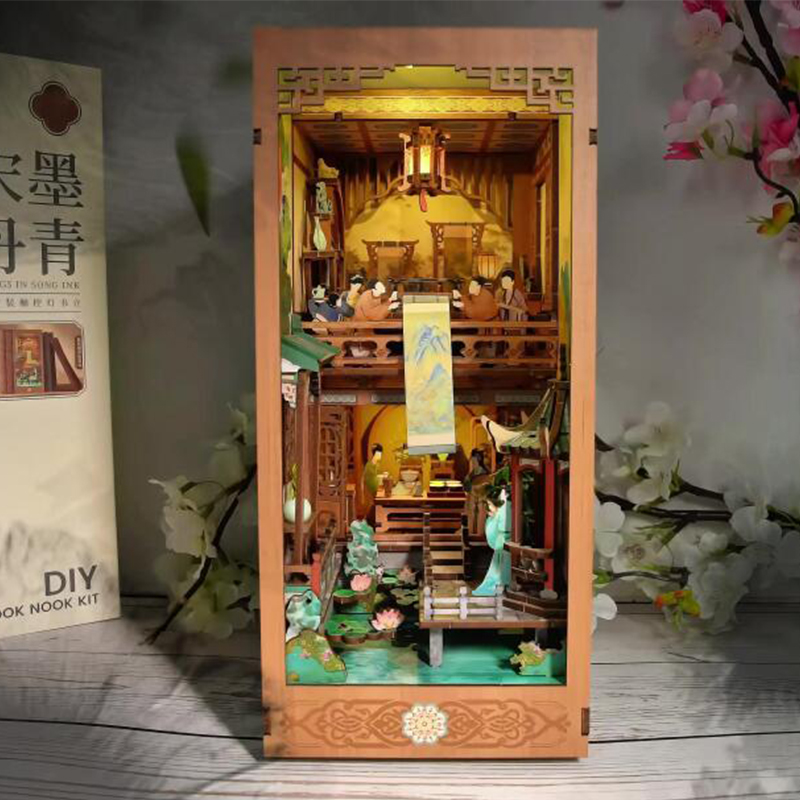 DIY Wooden Book Nook Shelf Ins - огляд і ціна Model Kit Glue