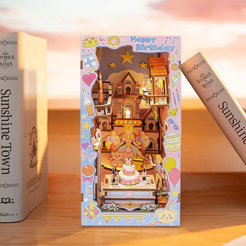 DIY Wooden Book Nook Shelf Ins - огляд і ціна Model Kit Glue